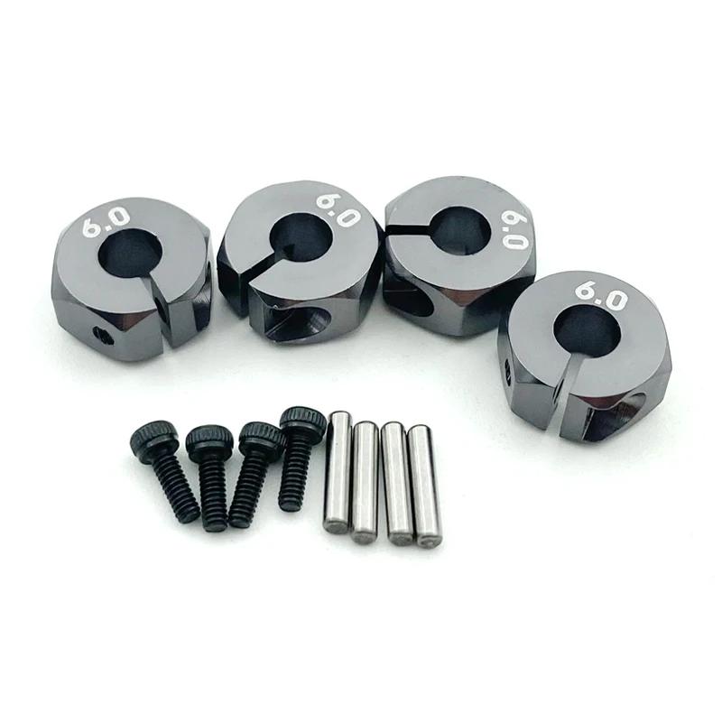 4 Pcs Aluminum 5/6/7mm Thickness Wheel Hex 12mm Drive Hubs With Pins Screws For RC Car Crawler Trucks HSP Tamiya Traxxas Slash