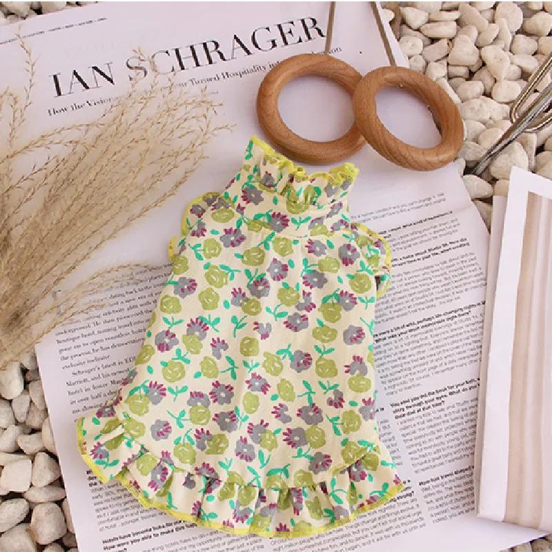 

Cute Girl Dog Clothes Dress Cat Puppy Pet Skirt Summer Small Dog Costumes Chihuahua Yorkshire Pomeranian maltese Poodle Clothing XXS светло-зеленый