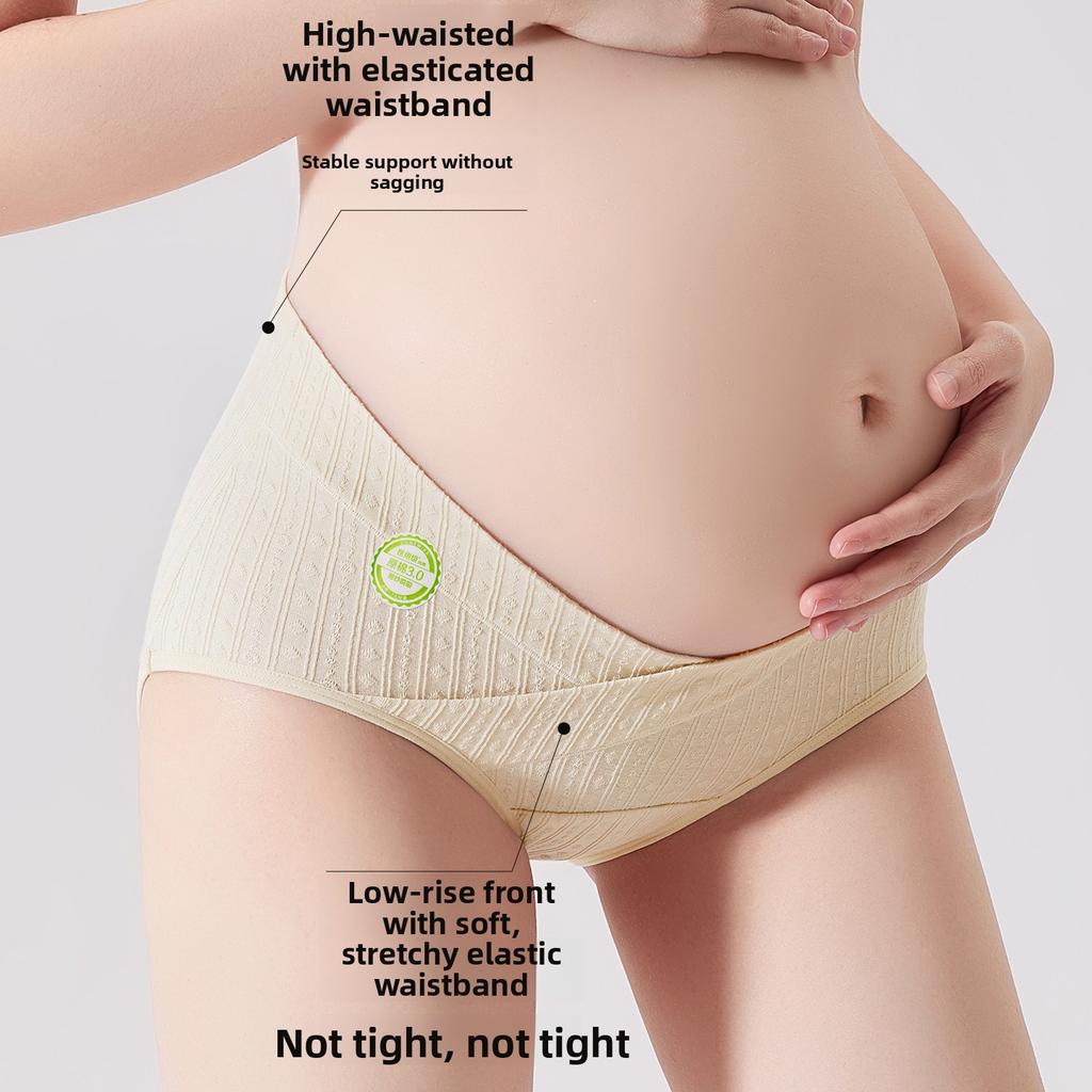 Women Spring and Autumn Medical Pure Cotton Antibacterial Bottom Crotches Pregnant Women with Low Waist Belly Support Briefs