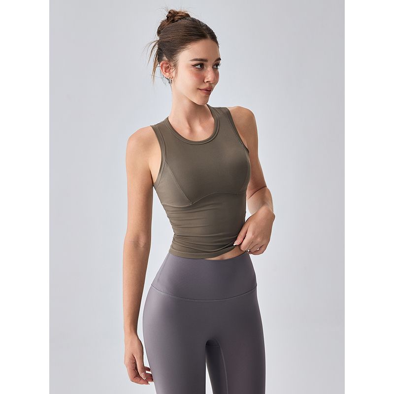 Mitaogirl Kendall Sports Vest Female 2025 Summer Fixed Cup Running Tops Yoga Clothes Workout Bra