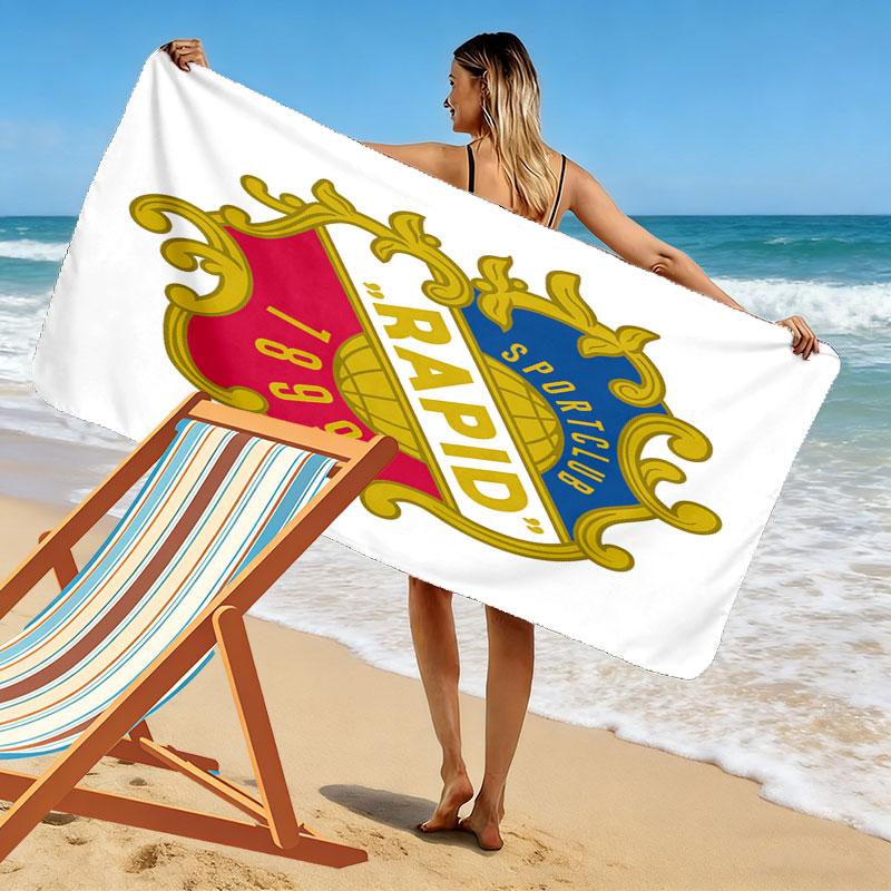 Rapid Vienna team Print Beach Towel, Large Soft Quick Dry Towel for Beach Camping Swimming