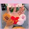 No Ip Cute Plush Capybara Heart Magnetic Keychain For Backpack And Keys