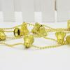 2Pcs Christmas Door String Curtain Red Golden Bells Hanging Decorative Curtains Window Divider Party Wedding Ornament