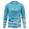 Mens UPF 50 Long Sleeve Fishing Shirt Hooded Quick Dry Breathable Sun Protection T-Shirt Outdoor Summer Fall Sports Cycling