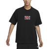 Nike Logo Printed Drop Shoulder Crew Neck Short Sleeve T-shirt, Black, Men's
