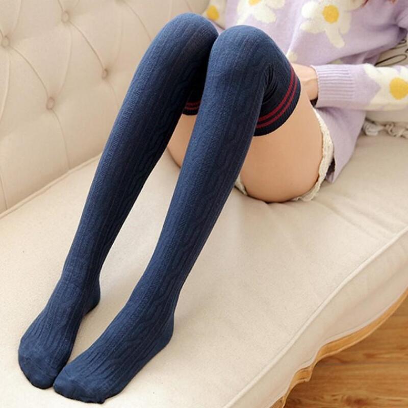 Women s long socks, long-necked socks, Pilates knee socks, and half-stockings Navy