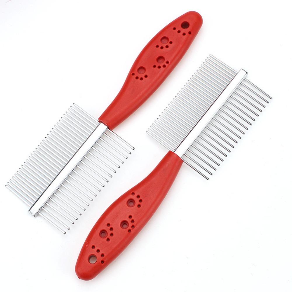 Stainless Steel Pet Massage Comb Easy Cleaning Pet Grooming Brush Pet Hair Comb  Dog Cleaning