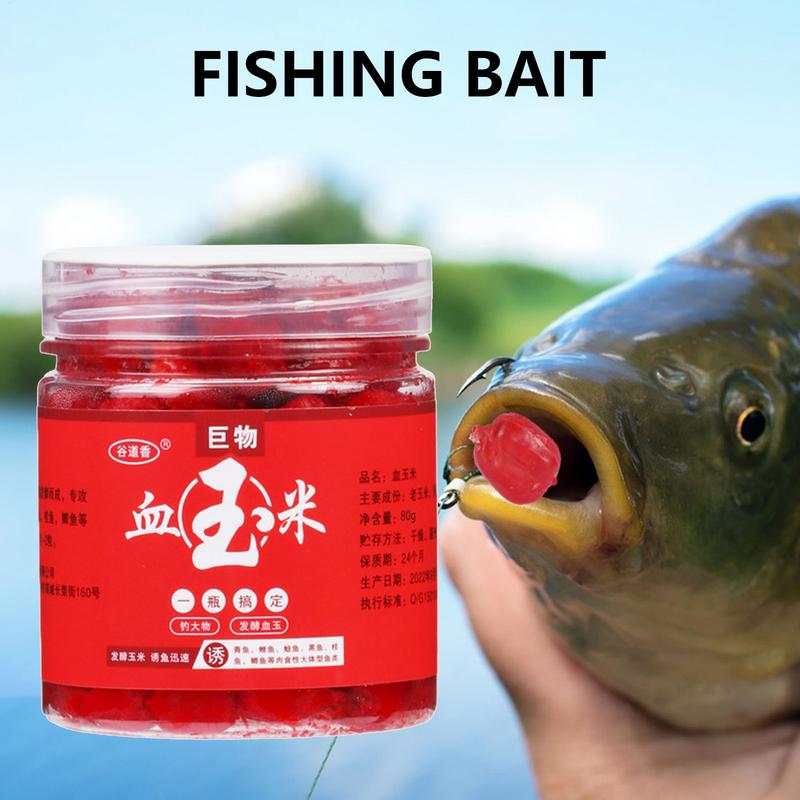 1pc 80g Fish Attractant Concentrated Blood Corn Fish Bait Additive For Trout Grass Carp Herring Trout Snakehead Tilapia Bighead