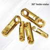 Brass Figure-8 Bearing Swivel, 360° Rotating Connector Rings, Fishing Lure Accessory