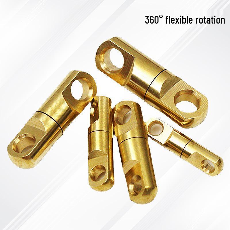 Brass Figure-8 Bearing Swivel, 360° Rotating Connector Rings, Fishing Lure Accessory