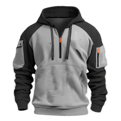 Men's Long-sleeved Casual Hooded Vest Pullover