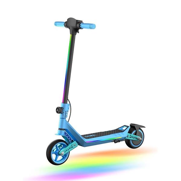 E-Scooter (6-12 Y), 6.5" Foldable Kids Scooter with Front & Rear Spring Suspension, Max Speed 16 Km/h, Range 10-12 Km, Suitable for Girls & Boys