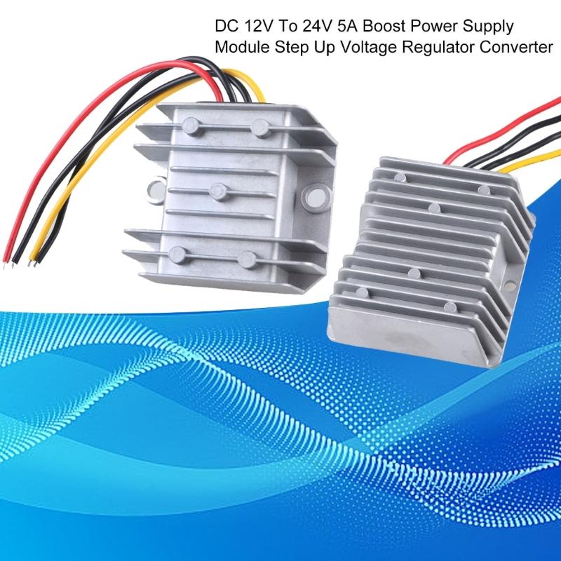 12V to 24V Step Up Converter Voltage Module Power Regulator Aluminum Metal Enclosure Power Supply Adapter