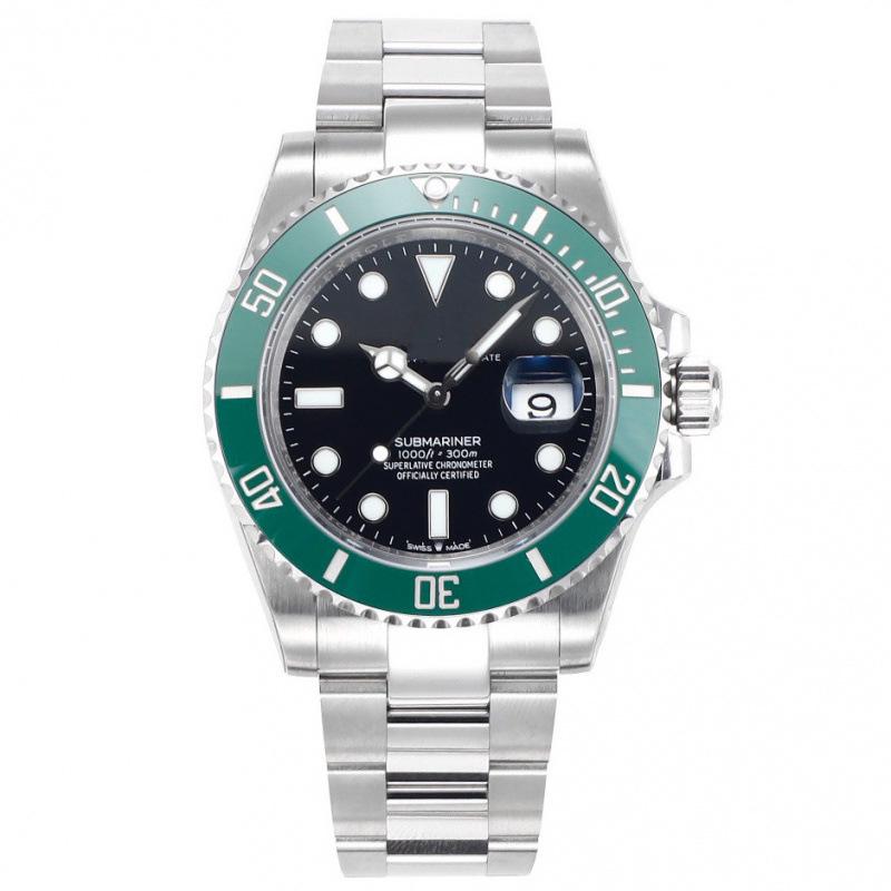 Pánské mechanické hodinky Rolex Submariner zelené a černé