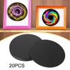 20 Pieces Round Cardstock Bulletin Board Blank Disc Thick Black Cards Slices for Writing