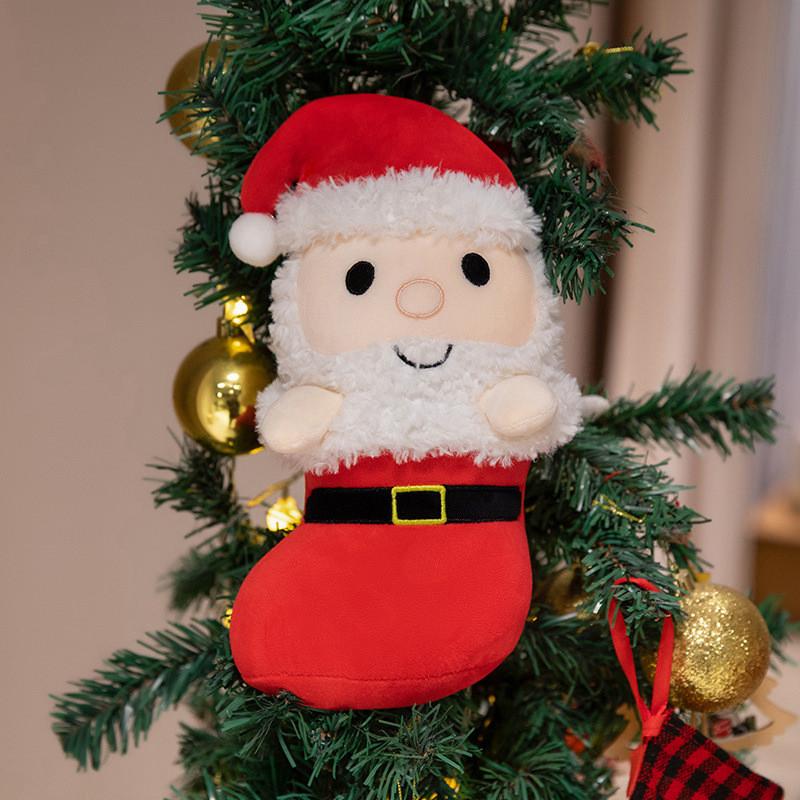 Tree Cartoon Christmas Old Man Penguin Elf Plush Toy Cute Children Gift Holiday