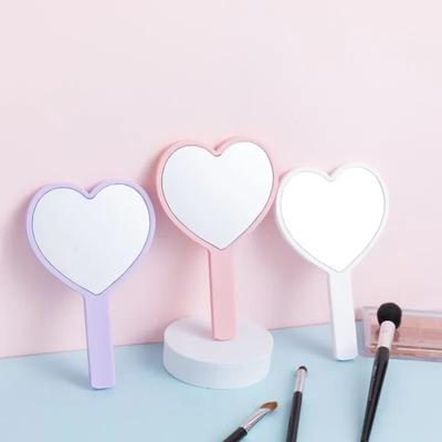 Cherry Heart Handle Mirror Hand In Hand with A Mirror To Carry Around Cute Little Mirror for Girls Dressing Mirror Makeup Mirror