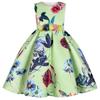 2026 New European & American Retro Floral Princess Dress for Girls - Holiday Party Evening Gown