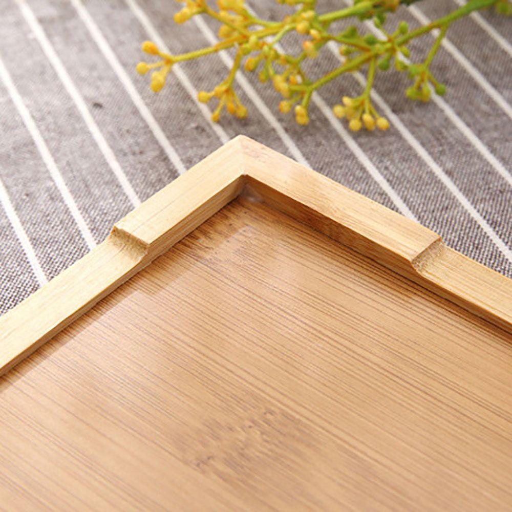 Household Storage Tray Bamboo Water Cup Plate Retro Tea Tray  Home Living Room
