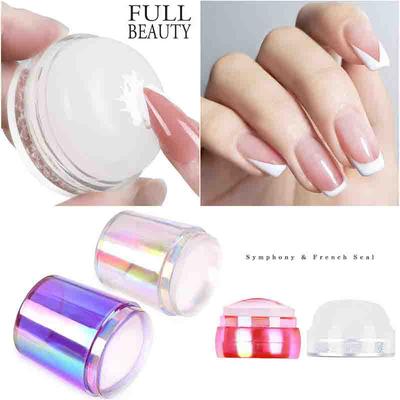 Transparenter Nail-Art-Stempel, französischer DIY-Nagelpolierstempel, Nail-Art-Stempel