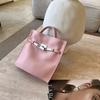 2026 New First-layer Cowhide Bucket Bag Women's Versatile Niche Medieval  Bag Exquisite Hand Carry Messenger Small Tote Bag