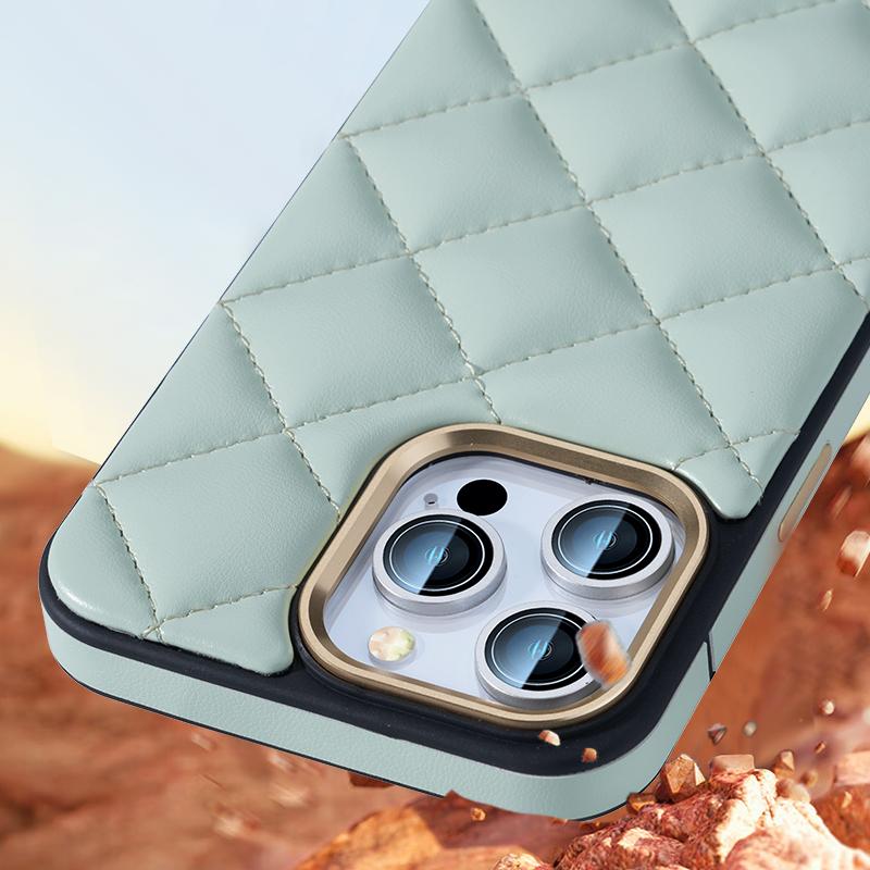 Quilted Leather iPhone 12 - 16 Case - Stylish, Protective & Multiple Colors!