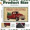VIKAMA Christmas Truck Welcome Floor Mat for Living Room, Bedroom Entrance, Carpet Anti-Slip Washable Floor Mat, Home Decoration