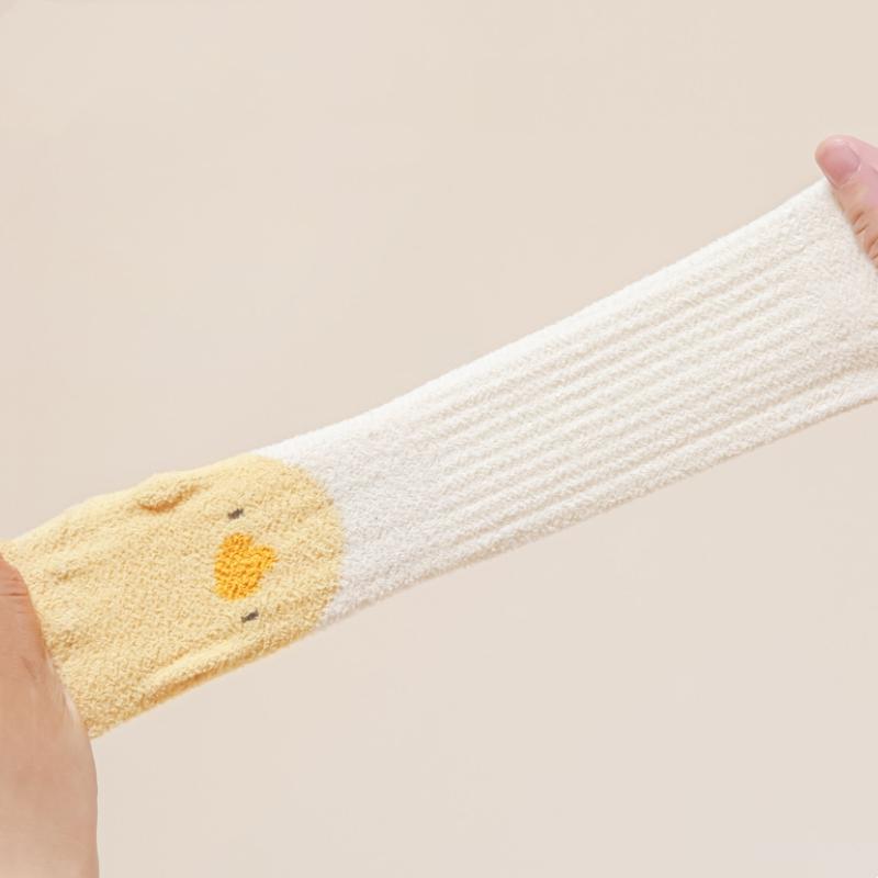 Newborn Socks Cartoon Children'S Socks Winter Warm Plus Velvet Baby Socks Indoor Kid Socks For Boys Girls Cartoon Children Sock