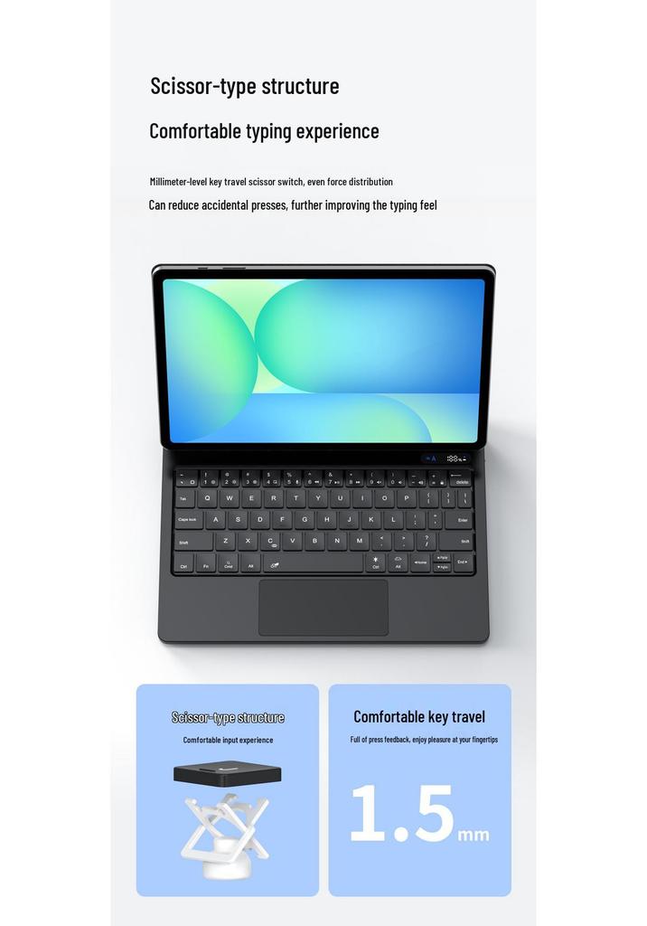 Huawei MatePad Air Magnetic Suspension Bluetooth Keyboard Case with Touch-Control Backlight