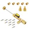 Valve Core Remover Installer with Dual Size SAE 1/4 & 5/16 Port Air Conditioning Line Repair Tools for HVAC R32 R410A