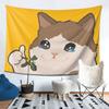 Crying Cat Meme Tapestry Decor Art Aesthetic Tapestries for Living Room Bedroom Home Wall Cloth Wall Hanging