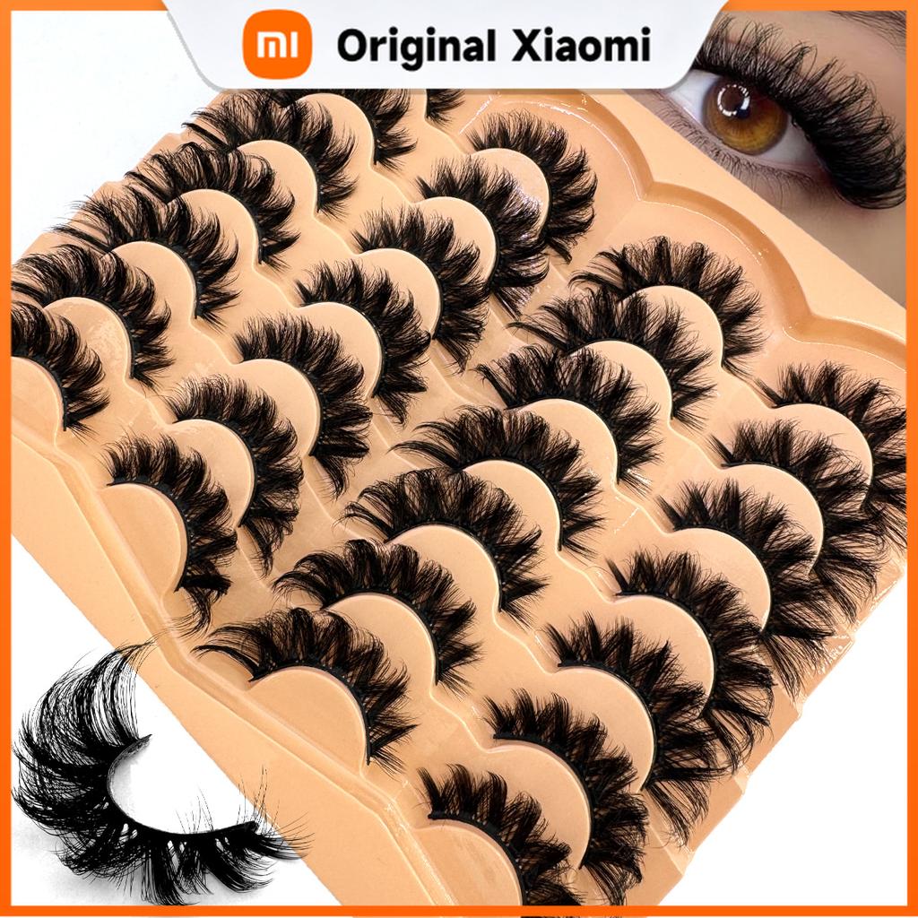 Xiaomi HBZGTLAD 14 Paia Ciglia Finte di Visona all'Ingrosso Volume Russo Folte Naturali Ciglia Finte Spesse Drammatiche Ciglia Finte di Visona all'Ingrosso Maquiagem