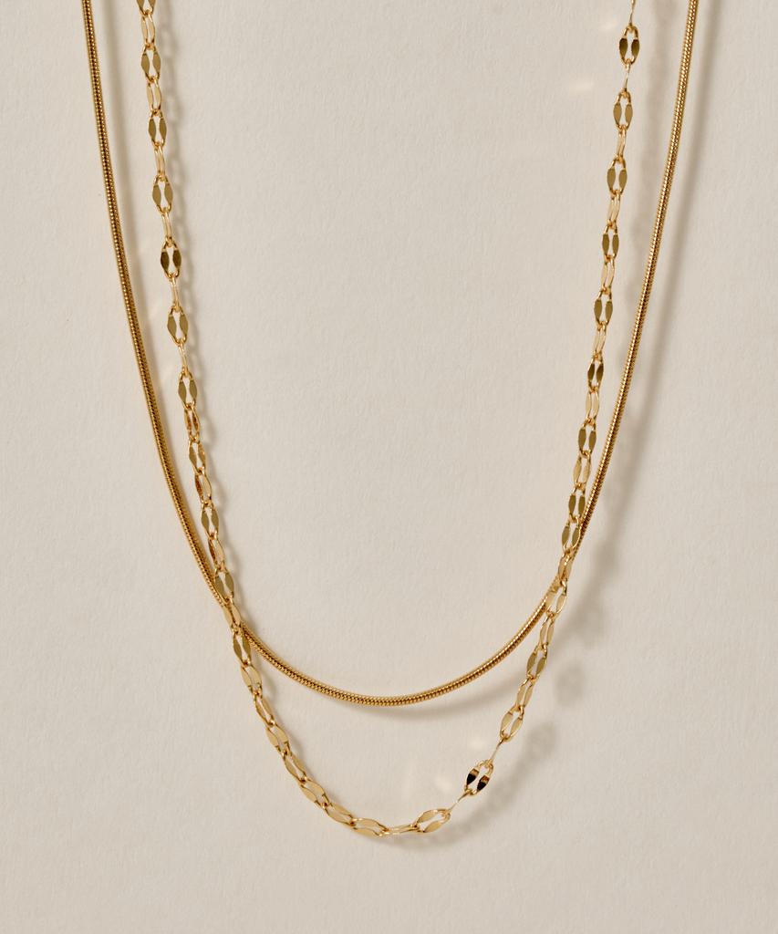 Novice Tokyo Petal & Round Chain Necklace [Stainless] / Gold