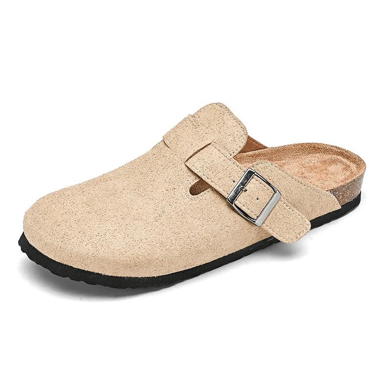 

Тапочки баотоу полузакрытые, ленивые тапочки для ношения, мужские повседневные туфли на одной педали, тренд 45 хаки