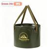 Portable Collapsible Outdoor Water Bucket, 11L/11L Foldable Portable Basin with Reinforced Handles for Camping Hiking Fishing
