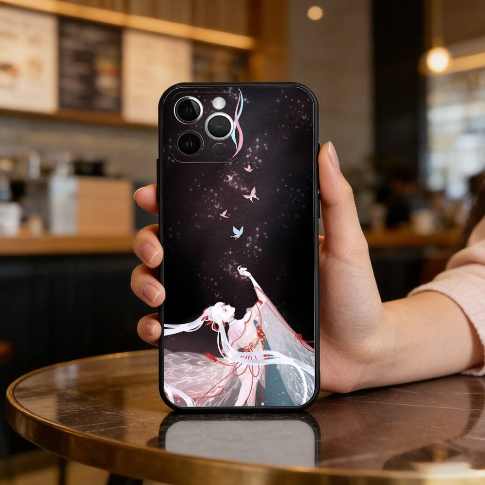 Cool O-Onmyoji Game Phone Case For iPhone 17,16,15,14,13,12,11 Plus,Pro Max,Soft Silicone Black Cover