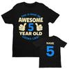 Personalized 5th Birthday T-Shirt: Awesome 5 Year Old Design