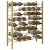 48 Bottle Wine Rack In Golden Metal