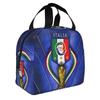 Soccer Italia Figc Insulated Lunch Bag for Camping Travel Italyan Football Lover Waterproof Thermal Cooler Bento Box Women Men