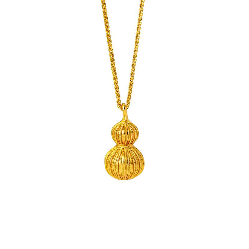 National Trend Ancient French Silk Gourd Retro Women's Jewelry Necklace Pendant