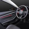 For Mazda 3 Axela 2019-2024 Carbon Fiber Steering Wheel Horn Button Ring Trim