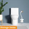 Spazzolino per WC da Parete con Manico Lungo, Senza Foratura, Design Creativo e Originale per la Pulizia del Bagno