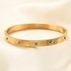 Demon Eye Titanium Steel Bracelet: 6MM 18K Gold, Stylish & Elegant