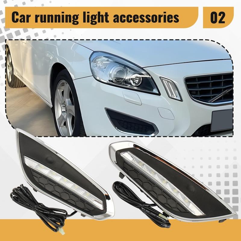 ABLZ-Car DRL LED Daytime Running Light Fog Lamp 1 Pair For Volvo S60 2009 2010 2011 2012 2013 Daylight
