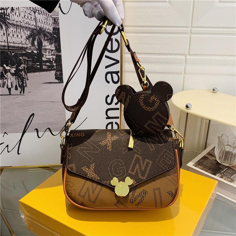 2023 Высококачественная женская сумка из искусственной кожи с широким ремешком, известный дизайнерский бренд, женские квадратные сумки на плечо, сумки через плечо 22X15X8cm