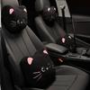 Cat Cute Bow Cartoon Animal Car Seat Cover Car Interior Cushion Decoration Set