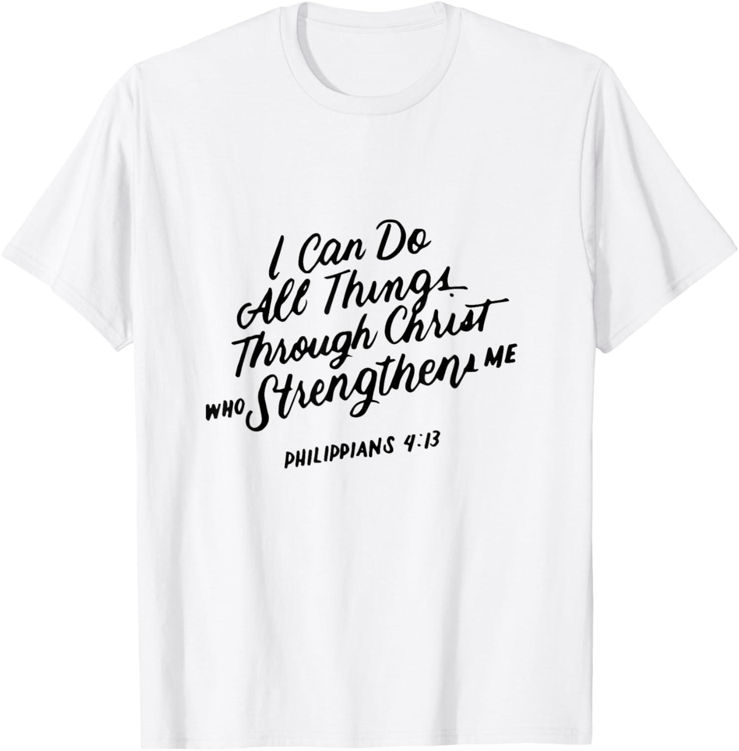 Philippians 4:13 Christian Bible Verse I Can Do All Things T-Shirt S разноцветный