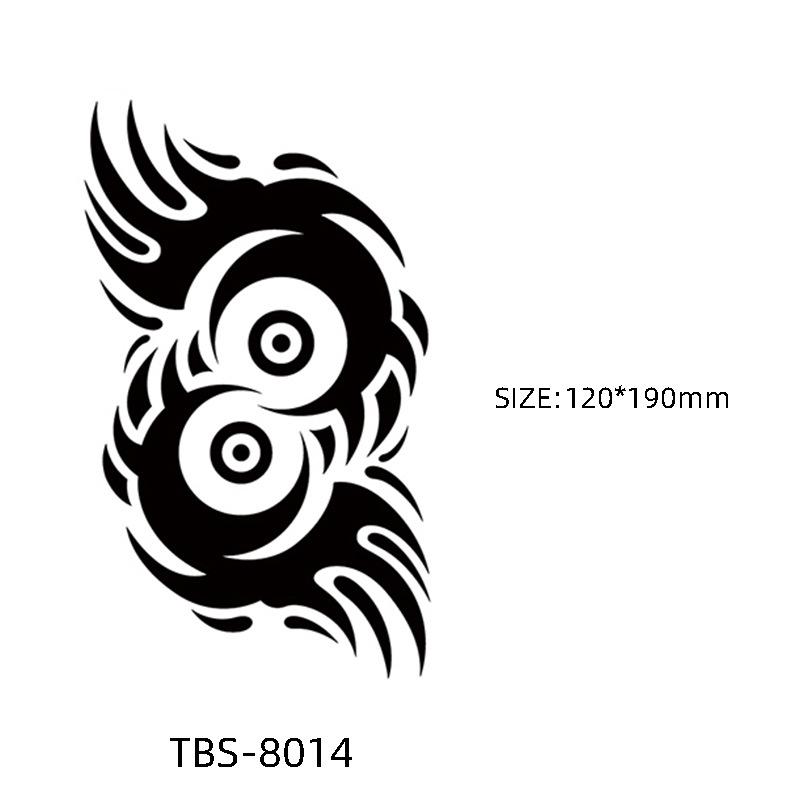 Waterproof Semi-Permanent Black & White Totem Flower Tattoo Stickers