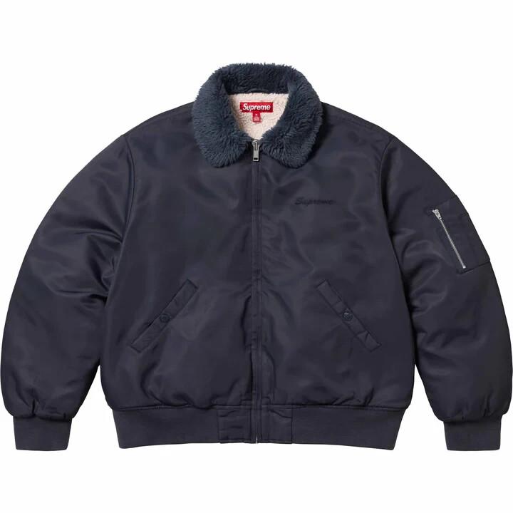 Supreme AOI Nylon Bomber Jacket Navy