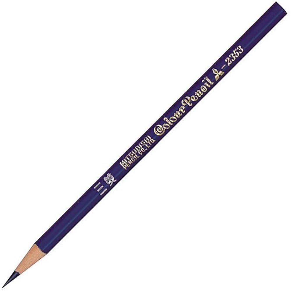 Mitsubishi Pencils K2353 Colored Pencils, Indigo, Blue, 12 Packs